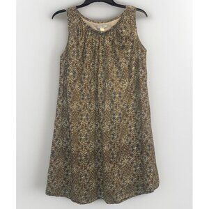 Garnet Hill Women's Floral Sleeveless Lined Knee Length Shift Dress Sz 10